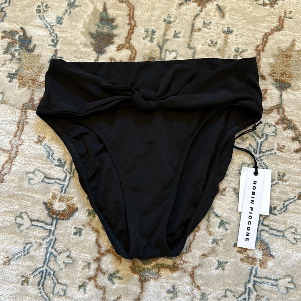 Robin Piccone black tie swim bottoms